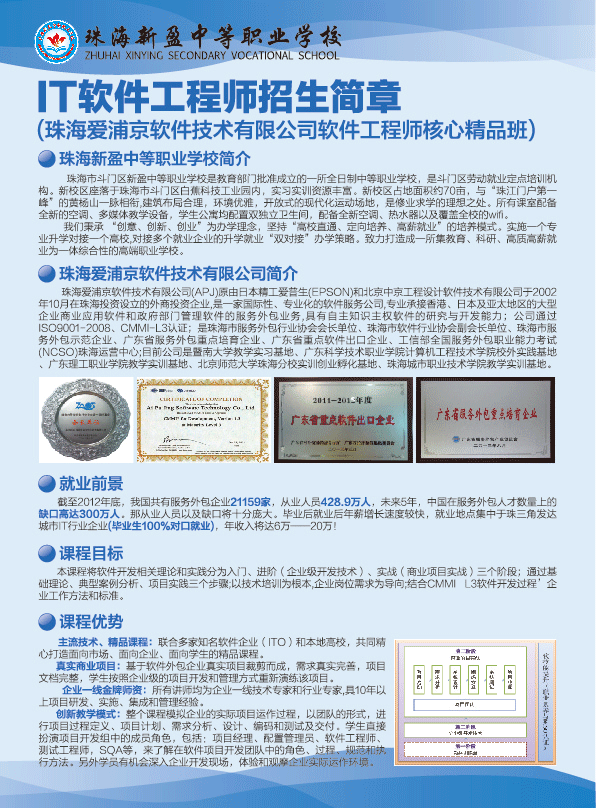 IT软件工程师（珠海爱普京软件技术有限公司软件工程师核心精品班）